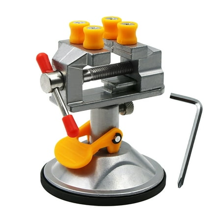 

VerPetridure Suction Cup Mini Vise Vise 360 Degree Rotatable Small Vise Mini Walnut Clamping