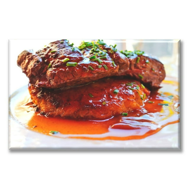Cuadro Canva Listo Para Colgar Tipo Galería Costillas A La Bbq 40X60 cm Pixtreats