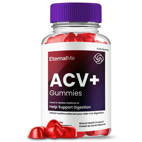 (1 Pack) EternalMe ACV Gummies, Apple Cider Vinegar, Max Strength, 1 Month Supply Dietary Supplement, Made in USA