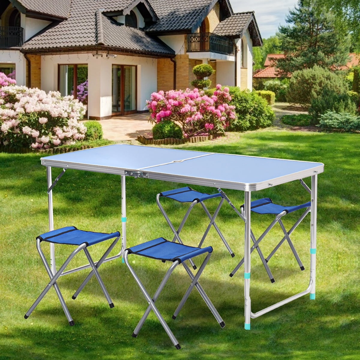 Portable Aluminum Folding Table In/Outdoor Picnic Party Dining Camping Tabl 