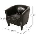 thumbnail image 4 of Bonded Leather - Modern Look - Library for Reading - Comfortable Club Chair, 4 of 6
