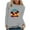 Gray, variant on IROINNID Pink Tops for Women Spring Printed Round Neck Casual Long Sleeve Tee,Blue