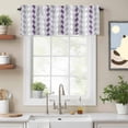 thumbnail image 2 of Purple Wave Line Valance Curtain for Windows Modern Gray Striped Abstract Gradient Rod Pocket Curtain Valances Short Window Treatments Panels for Kitchen Bathroom Laundry Room Basement 42 x 12 Inch, 2 of 9