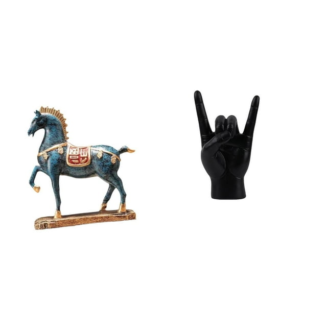 Escultura Majestuosa De Caballo Con Gesto De Mano, Figura Creativa De Feng Shui Para Escritorio, Sala De Estar, Estantería, Apartamento, Dormitorio, Restaurante, Decoración