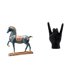 thumbnail image 1 of Escultura majestuosa de caballo con gesto de mano, figura creativa de Feng Shui para escritorio, sala de estar, estantería, apartamento, dormitorio, r, 1 of 8