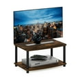 thumbnail image 2 of Furinno Turn-N-Tube No Tools 2-Tier Elevated TV Stands, Amber Pine/Black, 2 of 6
