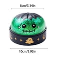 thumbnail image 3 of Halloween Frankenstein Dumpling Squishy Green Glitter Stress Relief Sensory Fidget Ball in Steamer Container, Spooky Party Favors Treat Bag Stuffers, 1 Pack, 3 of 6
