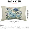 thumbnail image 6 of Sage Green Blue Pink Floral Pillow Covers 12x20 Set of 2 Spring Flower Print Decorative Throw Pillow Cases Outdoor Farmhouse Decoration for Sofa Couch Bed, 6 of 6