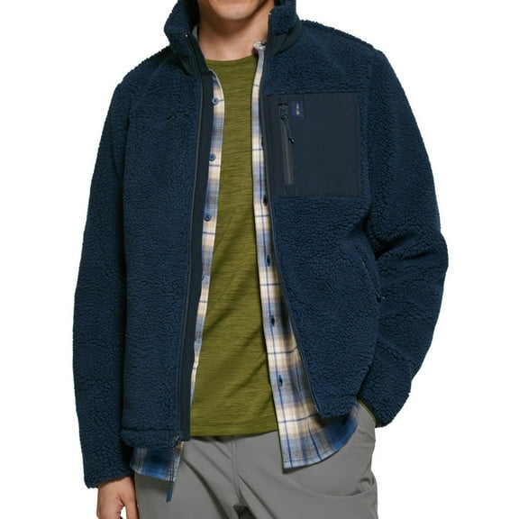 BASS OUTDOOR Mens Faux Fur Short Teddy Coat