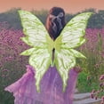 thumbnail image 6 of QccHieUs Butterfly Wing Cute Wearable Fairy Wing for Halloween Festival Party Photo Props Green, 6 of 9