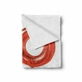 thumbnail image 2 of 80th Birthday Soft Flannel Fleece Throw Blanket, Birthday Grandparent Party Balloons with Curvy Swirls Print, Cozy Plush for Indoor and Outdoor Use, 60" x 80", Red Green and Blue, by Ambesonne, 2 of 6