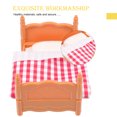 thumbnail image 3 of FRCOLOR bed model 1 Set DIY Mini House Mini Bed Mini Furniture Adornment Living Room Scene Layout Decor,3.74"X2.36"X1.97", 3 of 5