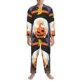 thumbnail image 3 of Sikiie Halloween Gnomes Mens Pajama Set, Soft Warm Long Sleeve Sleepwear, Cozy Button-Down Pjs for Men-Large, 3 of 7