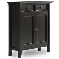 Simpli Home Amherst Storage Cabinet in Hickory Brown