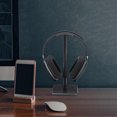 thumbnail image 1 of SHOWERORO Aluminum Headphone Holder Desktop Stand Black Detachable Universal Headset Display Rack, 1 of 8