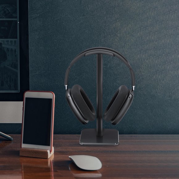 SHOWERORO Aluminum Headphone Holder Desktop Stand Black Detachable Universal Headset Display Rack