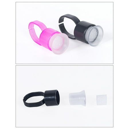 

Pigment Ring 30pcs Pigment Ring Cup Sponge Cup Ring Embroidered Ring Cup Supplies (Rosy)