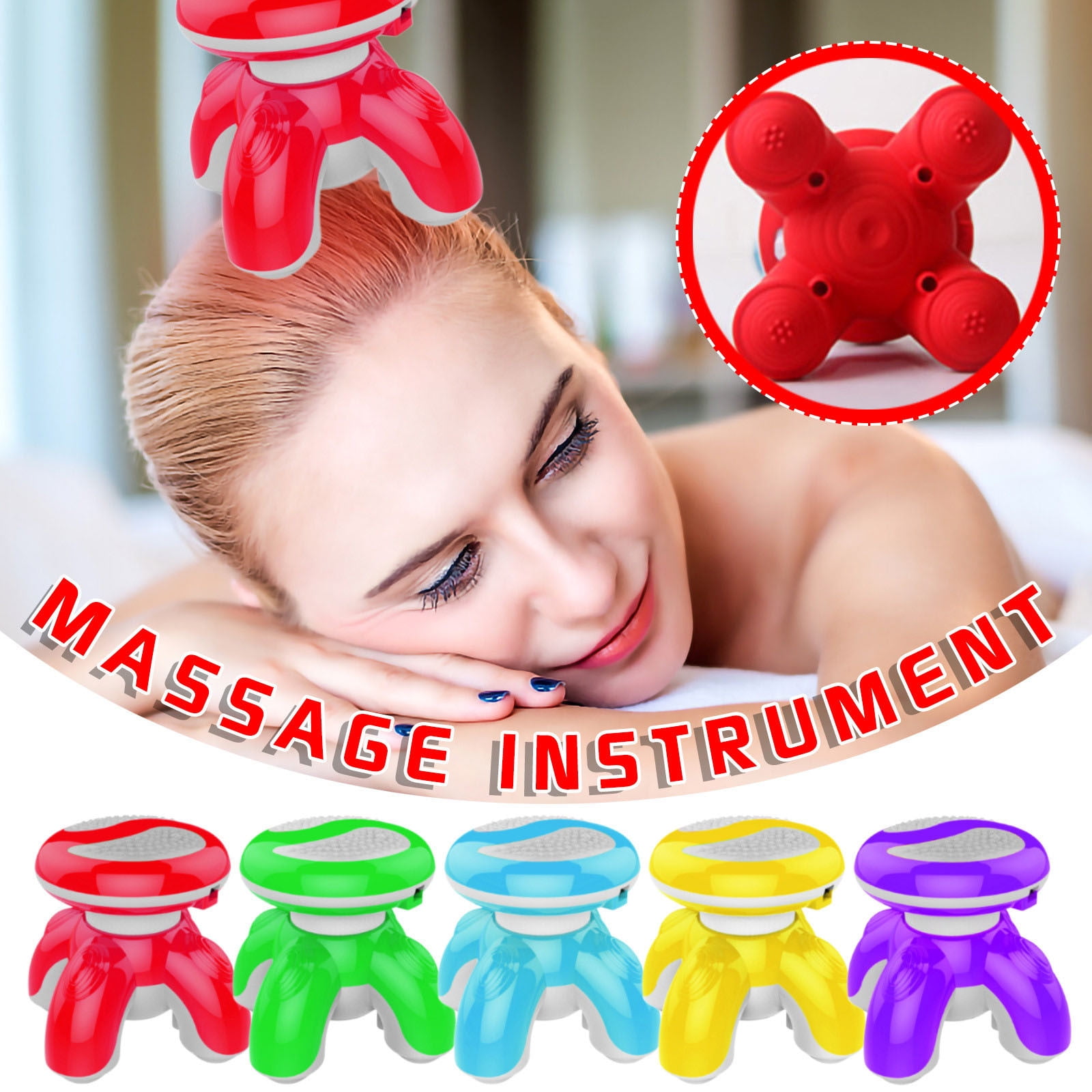 Handheld Vibrating Massager, Portable Muscle Relaxation Device, Mini  Compact Travel-Friendly Design, Battery Operated with Adjustable Intensity  for Neck Shoulder Leg Pain Relief