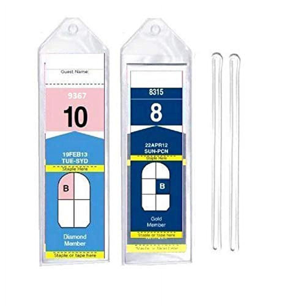 Royal Caribbean and Celebrity Cruise Lot de 4 porte-étiquettes de bagages – En plastique durable avec