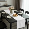 thumbnail image 2 of White Table Runner 120 Inches Long, Modern Simple White Backdrop Kitchen Coffee Dining Table Decoration for Home Party Birthday Wedding Home Decor 13x120 Inches, 2 of 8