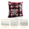 thumbnail image 4 of Qinduosi Christmas Throw Pillow Covers inch Let it Merry and Bright Buffalo Plaid Check for Home Sofa Couch Bed, Set of (Red) White, 4 of 5