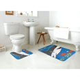 thumbnail image 4 of Yiaed Shark With Sunglasses and Lobste Print Bathroom Mat Set 2 Pieces Mat Anti-Skid Pad Ultra Soft and Absorbent Bathroom Bath Mat Contour Bath Rugs for Toilet Base, 4 of 6