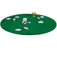 thumbnail image 1 of Cubierta de mesa de póquer con cartas de fieltro, tarjeta de puente ajustada elástica verde, Mahjong, Protector de mantel para mesa de noche, 1 of 5