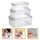 thumbnail image 3 of 3 contenedores organizadores para refrigerador, reutilizables, de plástico, apilables., 3 of 5