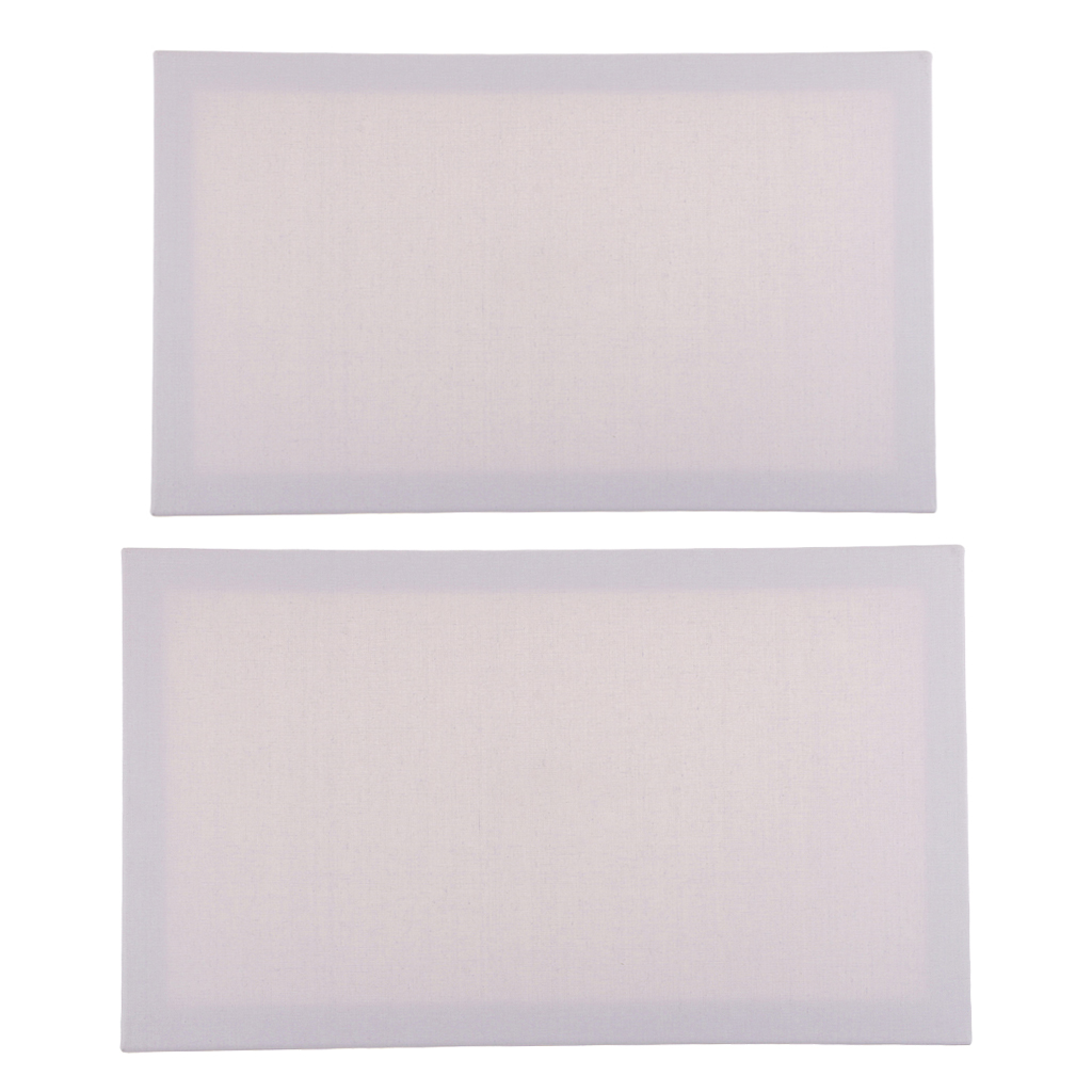 2x White Rectangle Canvas Panel Art Boards Plain Board DIY Acrylic ...