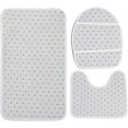 thumbnail image 3 of 3pcs Set Orchid Bath Mat Flowers Wood Planks Background Toilet Pedestal Mat Toilet Seat Lid Covers Cushions Pads Bathtub Rug, 3 of 5