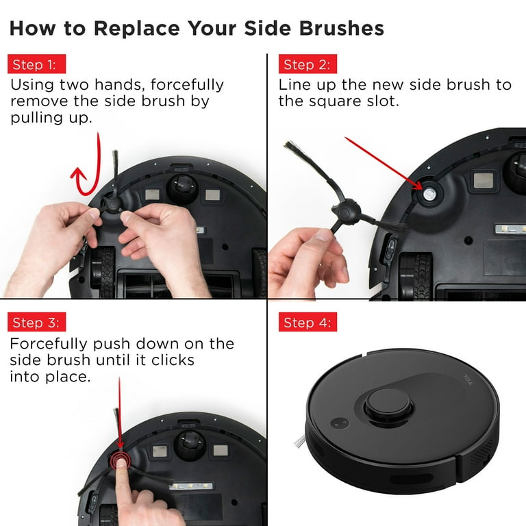 TCL Sweeva 6000/6500 Genuine Accessory Kit: 4 Side Brushes