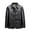 Black, variant on RongHuan Mens Big and Tall Business Jacket Casual Faux Leather Jackets Fall Winter Regular Fit Outwear Loose Fit Long Sleeve Coat