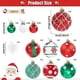 thumbnail image 2 of 42 Pcs Christmas Ball Ornaments, Hanging Baubles Balls Ornaments, Decoration Set, Delicate Xmas Theme Painting & Glittering Pendants Decorative Red-Gr, 2 of 5