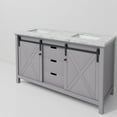 thumbnail image 6 of Marsyas 60 in W x 22 in D Dark Grey Double Bath Vanity and Carrara Marble Countertop, 6 of 10