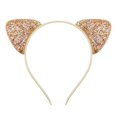 thumbnail image 3 of HNMKIU Heardband Children Cartoon Cat Ears Headband Candy Color Onion Sequins Thin Hair Accessories Cute Hairpin for Girls Gold,One Size, 3 of 3