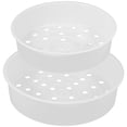 thumbnail image 2 of BRIGHTFUFU 2 piezas de plástico Vapor Vaporizador Capachadoras de arroz Herramientas de vapor suministros de cocina (blanco), 2 of 8