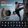 thumbnail image 4 of Reloj inteligente Hwagol Military de 1.52 pulgadas con más de 100 modos deportivos para hombre, 4 of 9