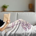 thumbnail image 3 of Zodiac Sagittarius Soft Flannel Fleece Blanket, Roses and Long Haired Centaur Archer on Stained Grunge Background, Cozy Plush for Indoor and Outdoor Use, 50" x 70", Beige and Purple, by Ambesonne, 3 of 5