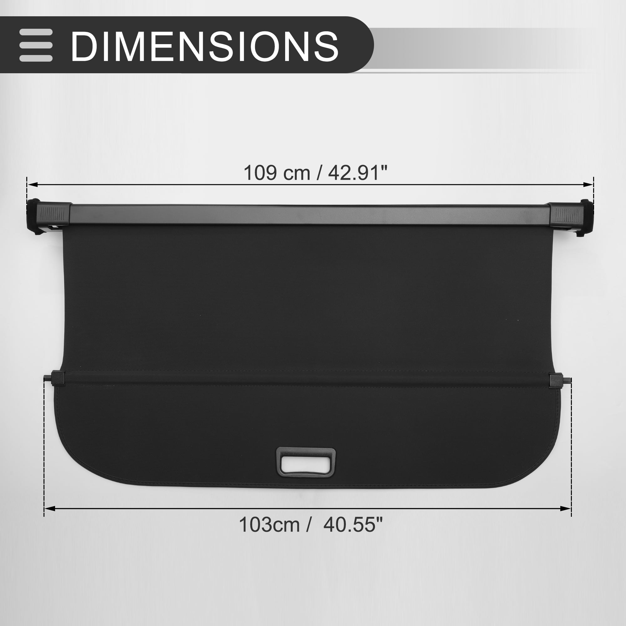 Unique Bargains Retractable Cargo Cover for Audi Rear Parcel Shelf Shield Shade Black