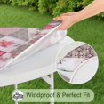 thumbnail image 5 of Pioneer Flower Floral Print Pattern Round Fitted Tablecloth with Elastic Edge,Dining Table Cover Waterproof,Outdoor Round Tablecloth for Camping,Dining,Indoor and Outdoor, 5 of 7