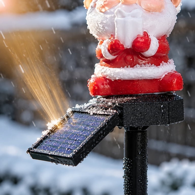 Santa Claus Solar Christmas Stake Light, Waterproof LED Xmas
