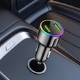 thumbnail image 4 of Yunuuuoa Fast Car Charger 60W 4 Port USB Cigarette Lighter Adapter with LED Light Quick Charge Compatible for iPhone Android Smartphones Tablets in Vehicle Travel, 4 of 6
