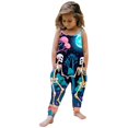 thumbnail image 3 of LILIYA Halloween Jumpsuit for Little Girls, Halloween Sleeveless Romper, Polyester Milk Silk Fabric, Colorful Print Outfit for Halloween Celebration 7-8 Years, 3 of 6
