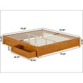 thumbnail image 5 of Barcelona King Panel Platform Bed with 2 Storage Drawers in Light Toffee, 5 of 5