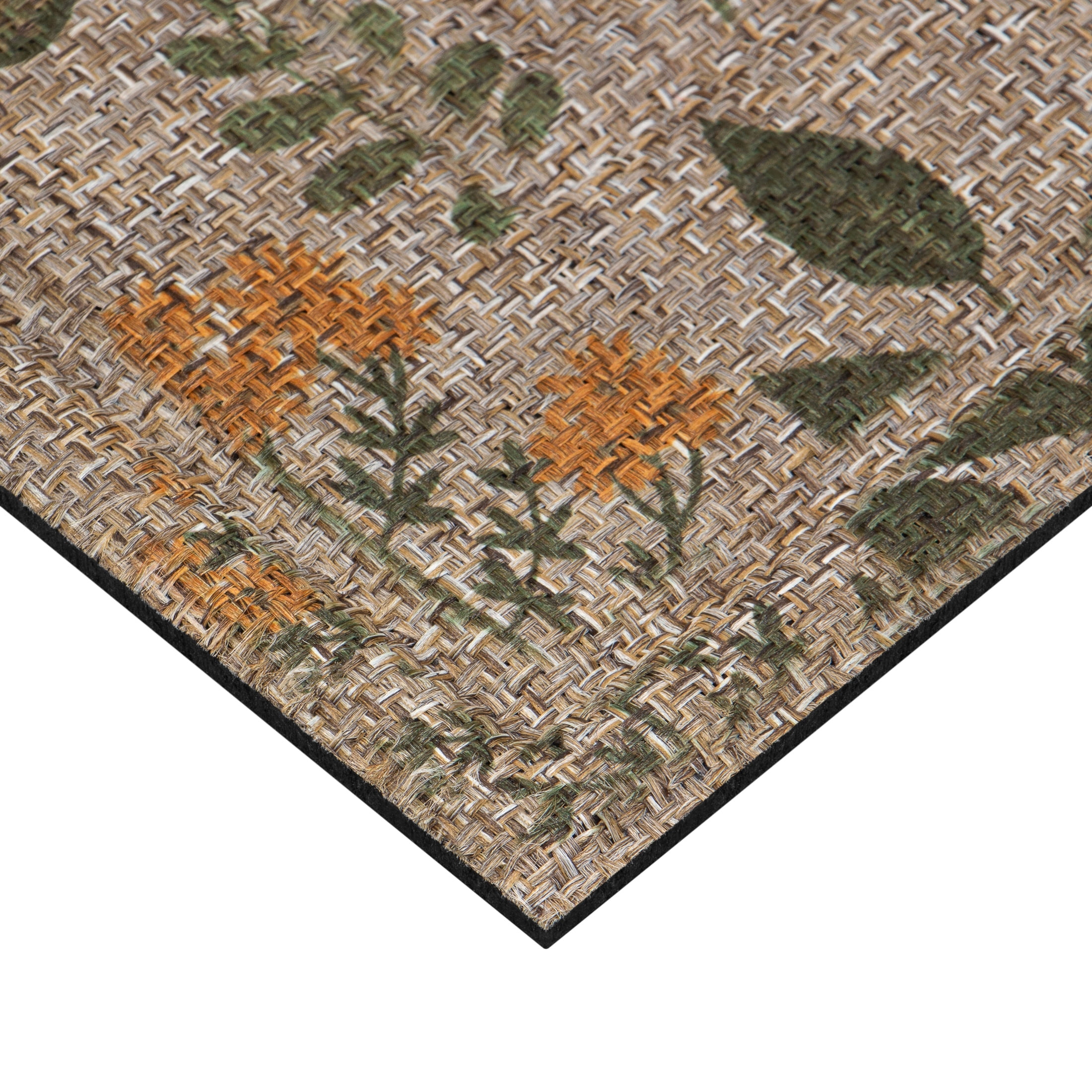 Tranquil Ditsy Floral, Apache Mills Sisal 18x30 Indoor Outdoor Entrance Doormat
