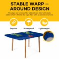 thumbnail image 4 of Navy Blue Christmas Table Cloths for 5 Foot Rectangle Tables, Xmas Tree Ball Winter Modern Art Patio Waterproof Elastic Fitted Tablecloths, Washable Rectangular Table Cover for Camping, 4 of 8