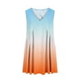 thumbnail image 4 of Ashirexll Womens Summer Dresses, Casual Dresses for Women, Casual Loose Patchwork Color Pleated Sleeveless V-Neck Pocket Dress, 4 of 5