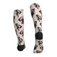 thumbnail image 4 of Compression Socks for Women and Men - funny dog Pug red bow glasses Compression Socks Circulation for Workout, 4 of 8