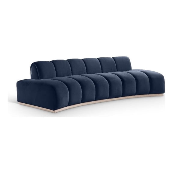 Meridian Furniture Jace Navy Velvet Sofa