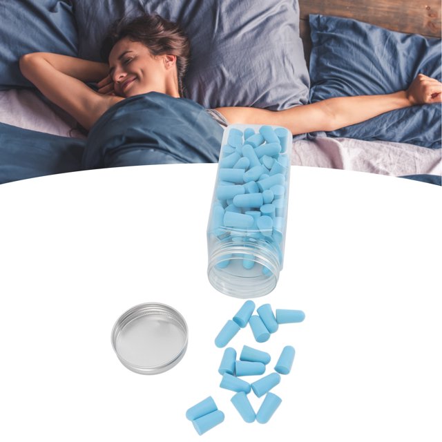 120pcs Slow Rebound Sponge Ear Plugs, Noise Reduction, Expandable, Easy Wearing, Lightweight, Portable